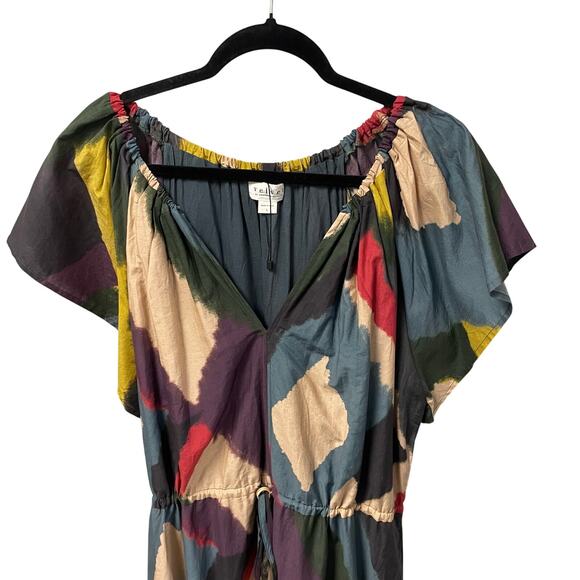 Velvet by Graham & Spencer Claudette Maxi Dress in Chai Multicolor Print Large - Picture 5 of 8